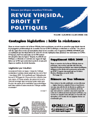 Revue VIH/sida, droit et politiques 13(2/3) décembre 2008