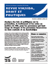 Revue VIH/sida, droit et politiques 15(2) avril 2011